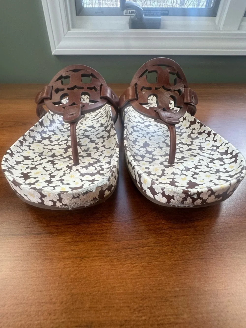 Tory Burch Brown Miller Cloud Sandal 9M, BURNT CUOIO/REVERIE COMBO Sz 8.5